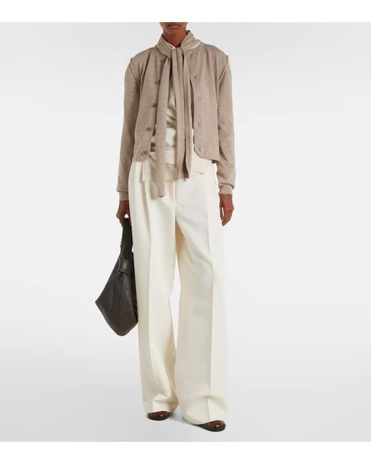 Lemaire Natural Cardigan Aus Einem Wollgemisch