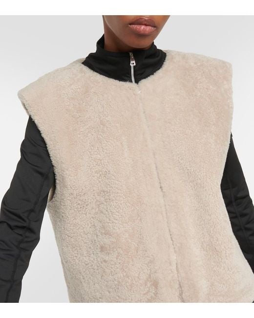 Jet Set Natural Sleeveless Shearling Vest