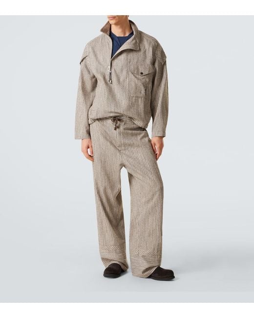 Kiko Kostadinov Natural Kyan Cotton And Linen-Blend Straight Pants for men