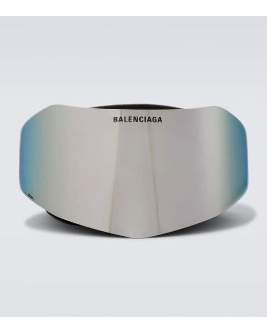 Balenciaga Gray Logo Ski Goggles for men