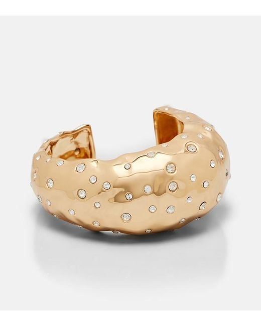Self-Portrait Metallic Crystal-Embellished Cuff Bracelet