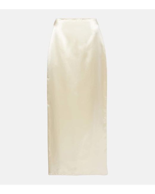 The Row Natural Bartelle Satin Maxi Skirt