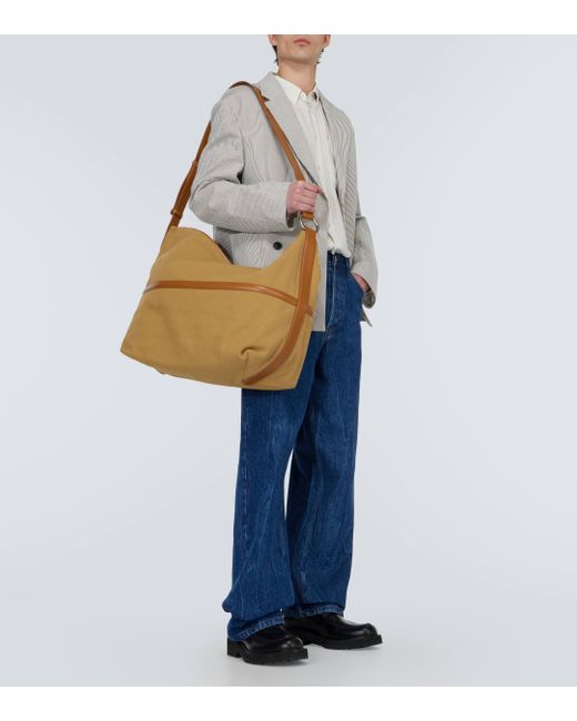 Dries Van Noten White Leather-trimmed Tote Bag for men