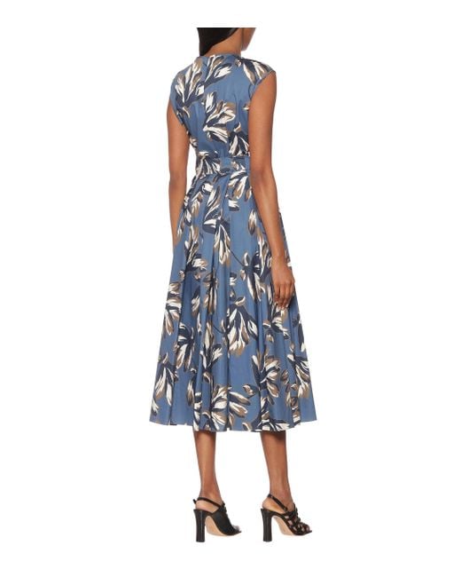 floral cotton midi dress