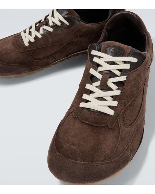 Bottega Veneta Brown Orbit Flash Suede Sneakers for men