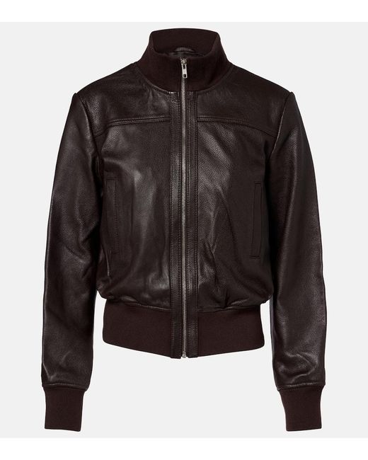 Frankie Shop Black Bomberjacke Tobias Aus Leder