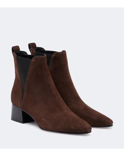 Veronica Beard Brown Astra Suede Chelsea Boots