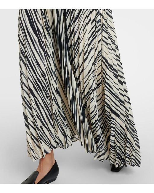 Proenza Schouler White Frida Printed Chiffon Maxi Dress