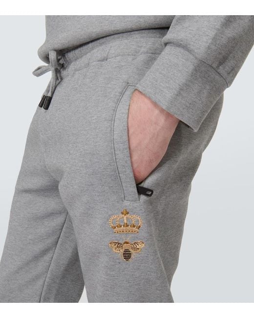 Dolce & Gabbana Jogginghose Aus Einem Baumwollgemisch in Gray für Herren