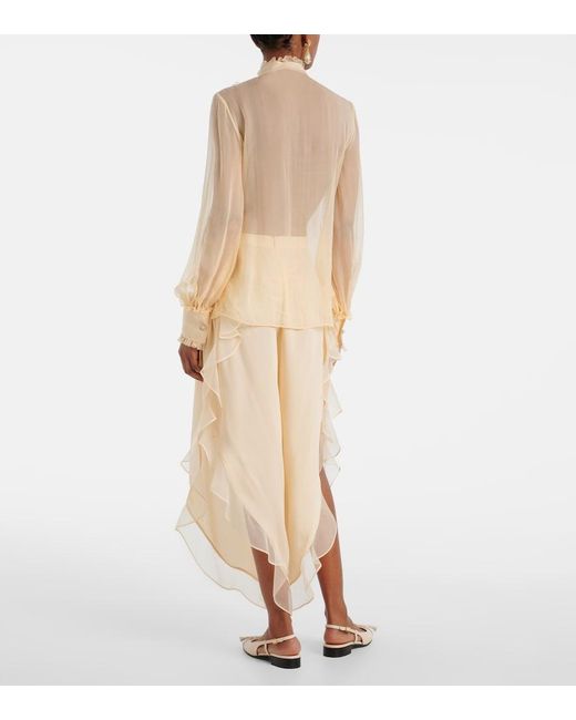 Valentino Natural Silk Chiffon Blouse