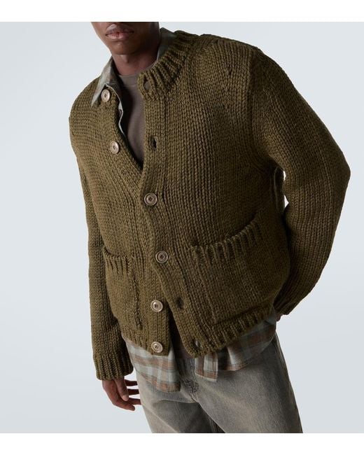 Our Legacy Cardigan Over Aus Wolle Und Alpakawolle in Green für Herren