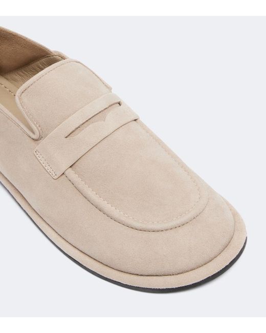A.Emery White Clarence Suede Penny Loafers