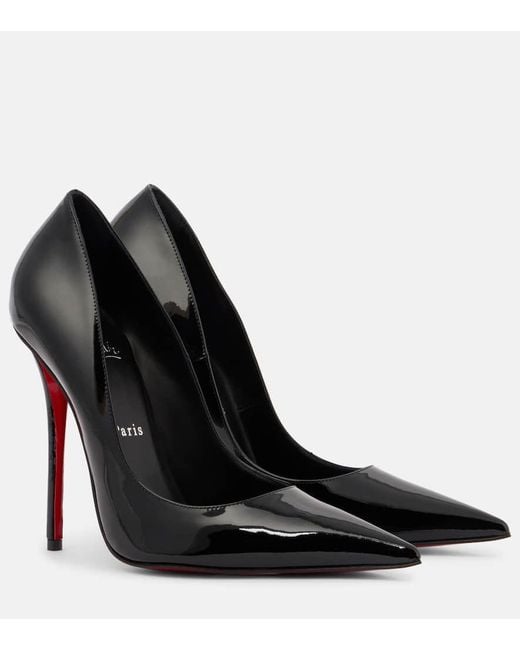 Christian Louboutin Black Miss Z 120 Patent Leather Pumps