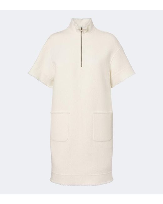 Max Mara Natural Virgin Wool Jersey Sweatshirt Dress