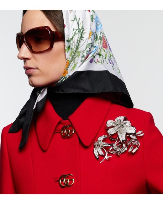 Gucci Brown Script Square Sunglasses