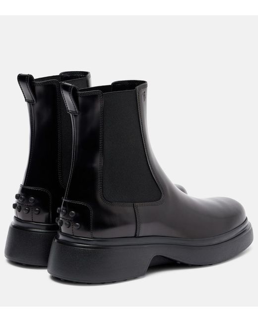 Tod's Black Leather Chelsea Boots