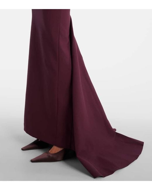 Solace London Purple Citra Strapless Gown