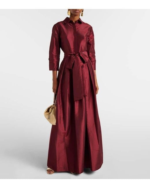 Jonathan Simkhai Red Robe Julip Aus Taft