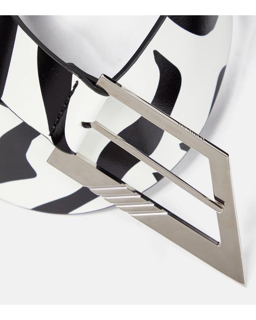 The Attico Multicolor Printed Leather Belt