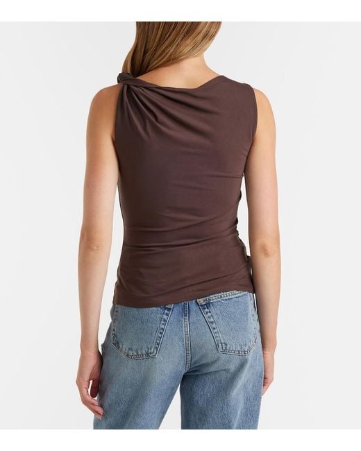 Veronica Beard Brown Otessa Jersey Top
