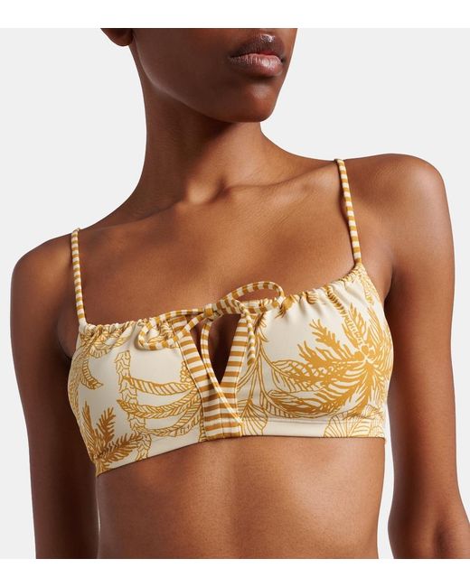 Eres Metallic Reve Printed Bikini Top