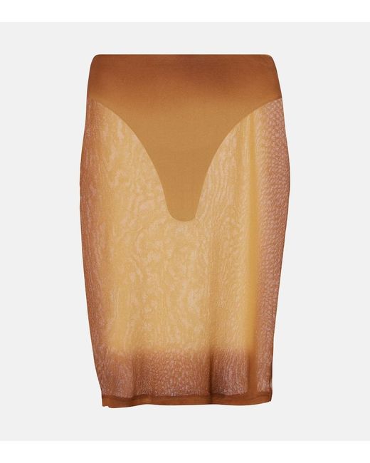 The Attico Brown Minirock Aus Tuell