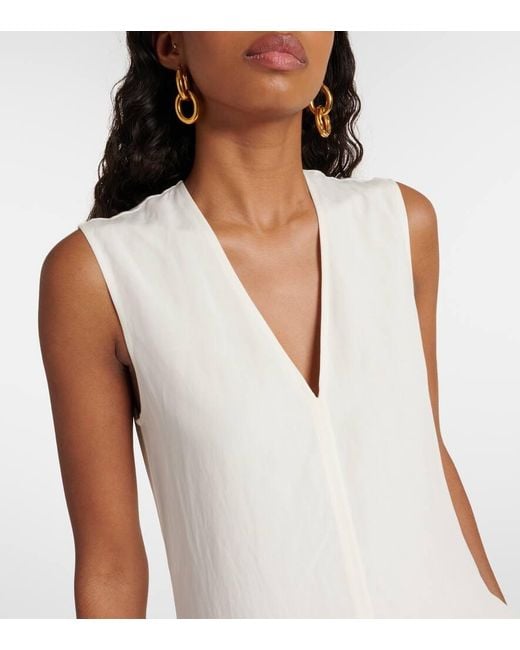 Totême  White A-Line Maxi Dress