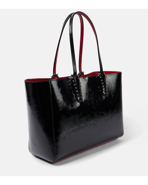Christian Louboutin Black Tote Bag Cabata Small Aus Lackleder