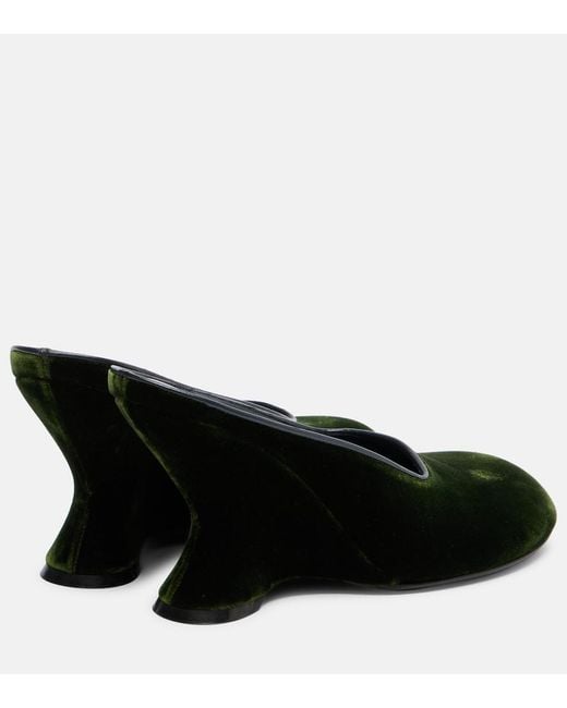 Dries Van Noten Black 95 Velvet Wedges