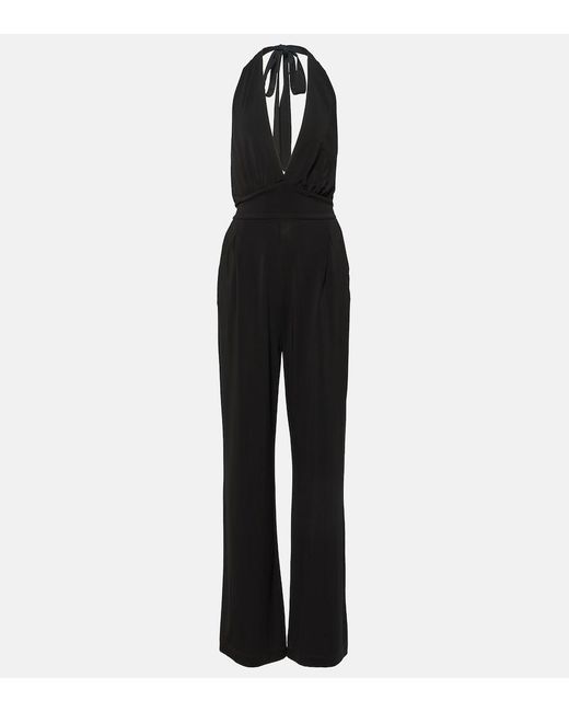Max Mara Black Nice Halterneck Jersey Jumpsuit