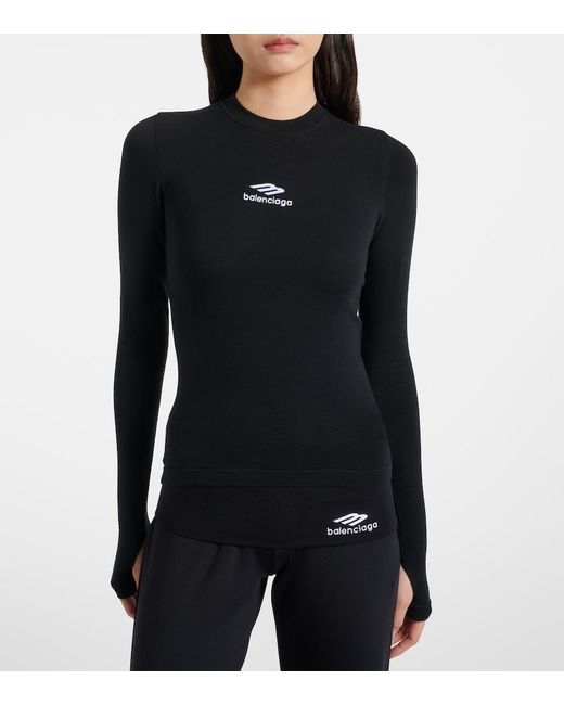 Balenciaga Black Long Sleeve Tops