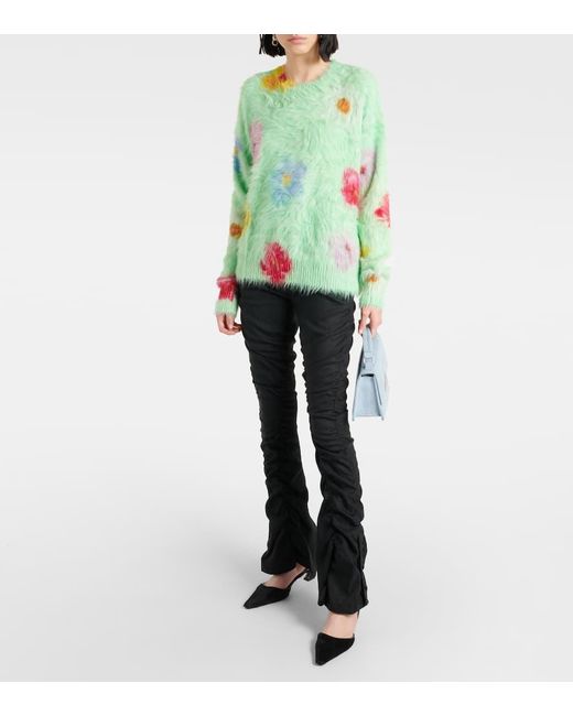 Acne Green Floral Sweater