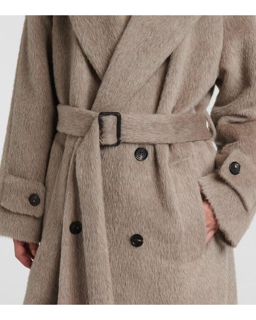 Loro Piana Natural Foster Alpaca And Wool Trench Coat