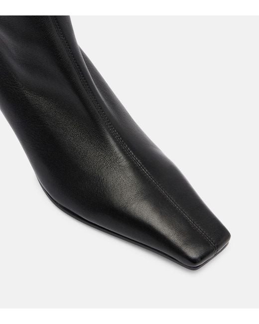 Khaite Black Ankle Boots Arizona 50 Aus Leder