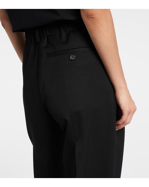 Givenchy Black Cutout Wool Wide-Leg Pants