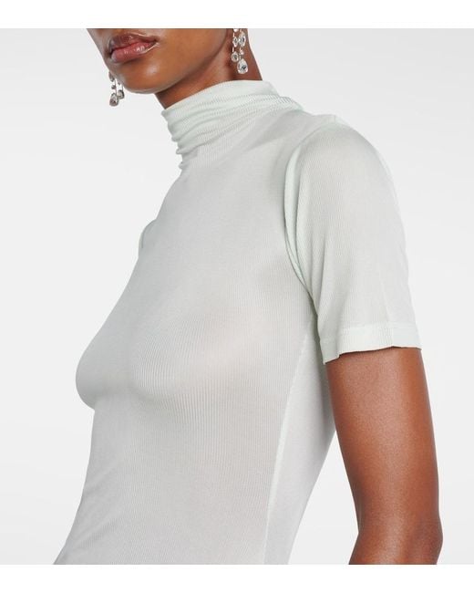 Christopher Esber White Fusion Ruched Gown