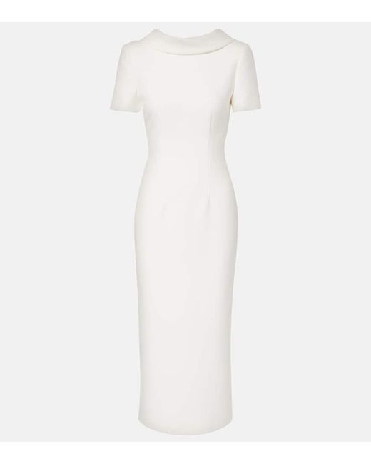 Roland Mouret White Crepe Cocktail Dress