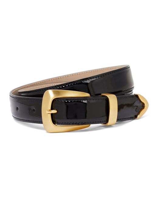 Khaite Benny Patent Leather Belt in Black | Lyst