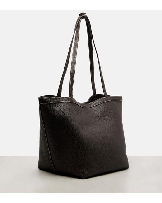 The Row Black Tote Bag Park Large Aus Leder