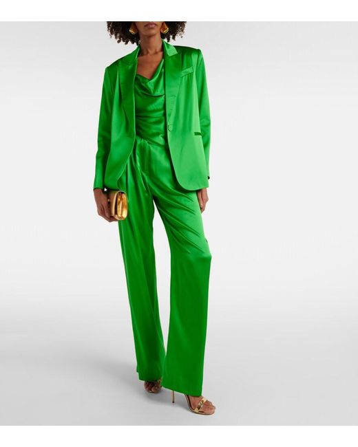 The Sei Green Oversized Silk Blazer