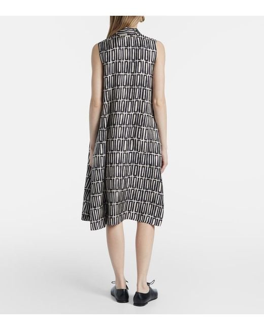 Max Mara Natural Jackie Silk Twill Midi Dress