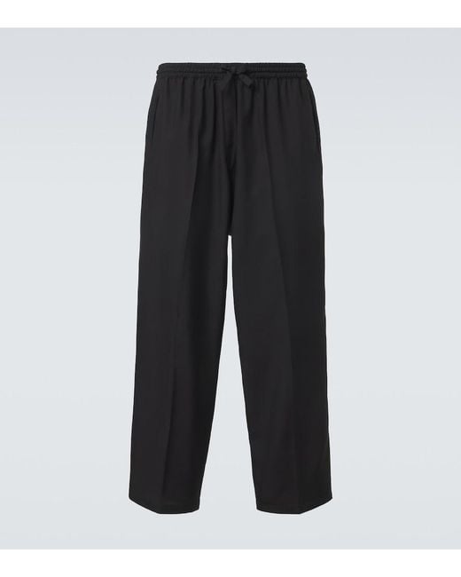 Umit Benan Black Julian Virgin Wool Straight Pants for men