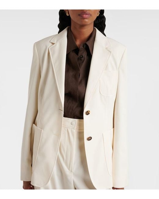 Blazer De Algodon Max Mara de color Natural