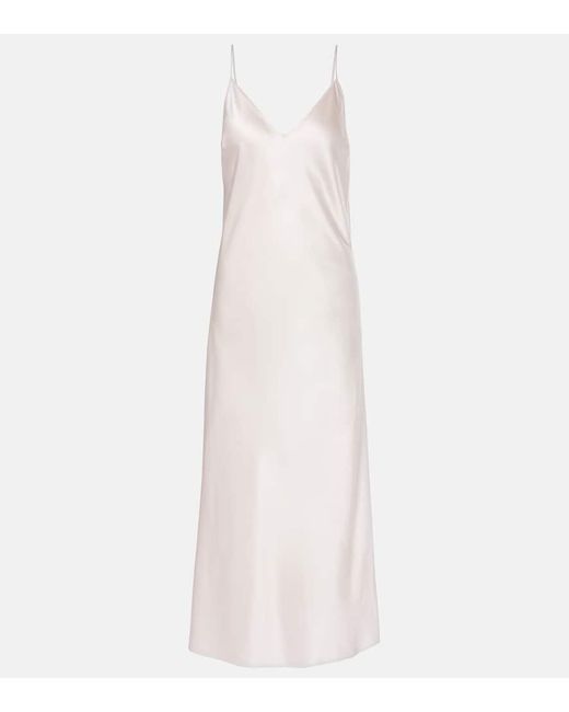 Robe En Satin De Soie Joseph en coloris White