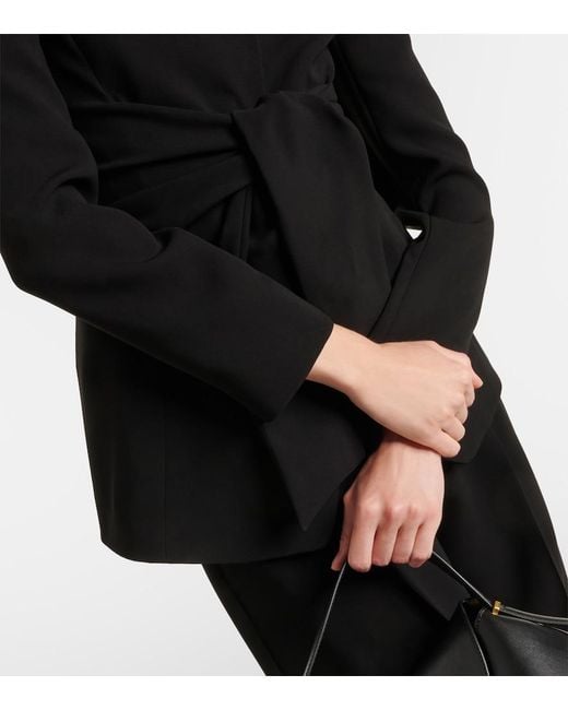 Max Mara Black Belted Cady Blazer