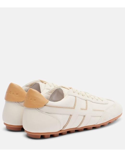 Hogan White Olympia Suede Sneakers