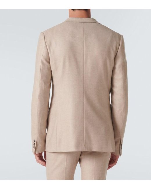 Gabriela Hearst Natural Irving Wool And Cashmere Flannel Suit Jacket for men