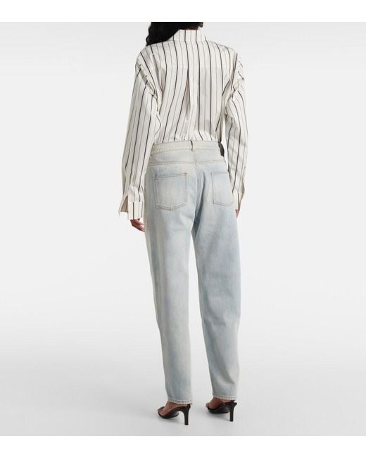 TOVE Gray Kobe Mid-Rise Tapered Jeans