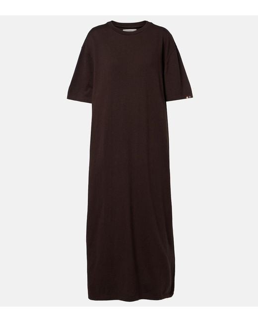 Extreme Cashmere Brown N°321 Kris Cotton And Cashmere Maxi Dress