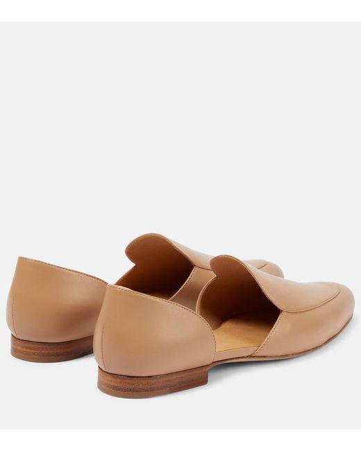 Gabriela Hearst Natural Jax Leather Loafers